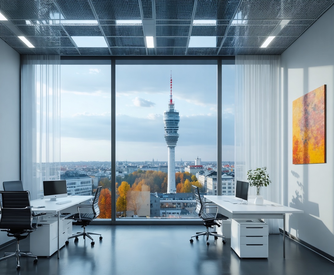 Moderná kancelária v Bratislave s výhľadom na Nivy, symbolizujúca rast a ambície