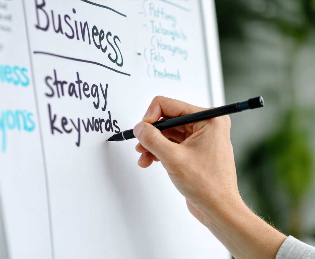 Práca s flipchartom počas brainstormingu